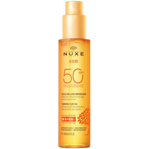 Nuxe Sun Tanning Oil Spf50 Αντηλιακό Λάδι Μαυρίσματος Υψηλής Προστασίας για Πρόσωπο & Σώμα 150ml